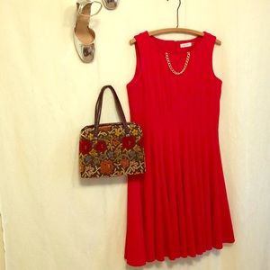 Hot Mama! Red Calvin Klein Swing Dress